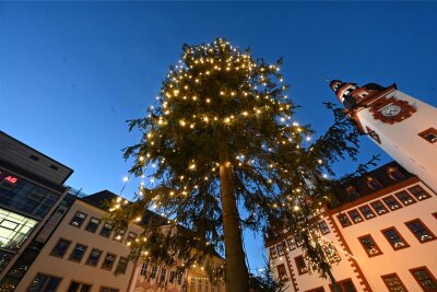 Chemnitzer Weihnachtsbaum kommt nächste Woche - Das war der Weihnachtsbaum 2022. Auch in diesem Jahr wird es eine Fichte sein.