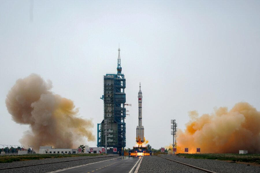 China schickt drei Astronauten zur Raumstation "Tiangong" - China investiert seit Jahren kräftig in sein Weltraumprogramm (Archivbild).