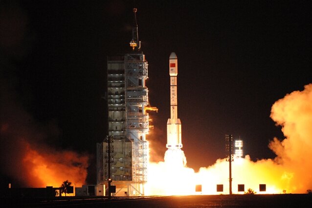 China will hoch hinaus: Raumlabor "Tiangong 2" gestartet - Der Start der Rakete mit dem neuen chinesischen Raumlabor verlief ohne Probleme.
