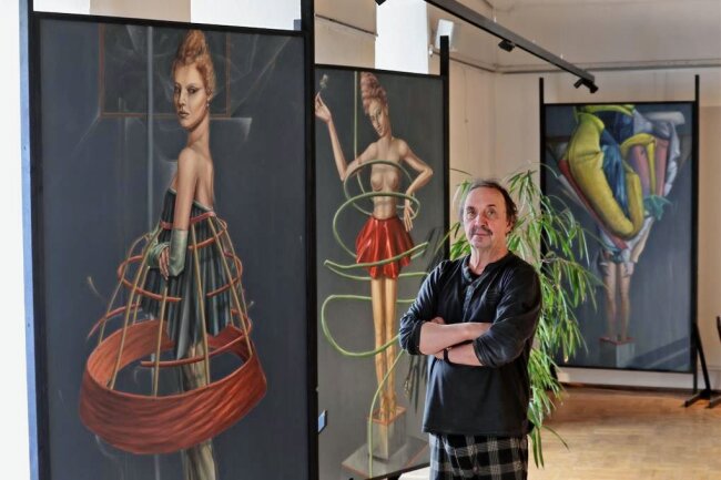 Clauss-Dietel-Ausstellung in seiner Geburtsstadt Glauchau nicht geplant - Thomas Heinicke in der Glauchauer Galerie.