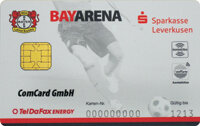 ComCard personalisiert BayArena-Card - Die neue BayArena-Card wurde zu Beinn dieser Saison eingeführt