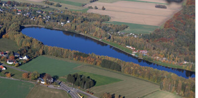 Das Naherholungsgebiet Stausee Oberwald bei Callenberg ist vom Betreiber, einer landkreiseigenen Tochterfirma, für Besucher derzeit gesperrt.