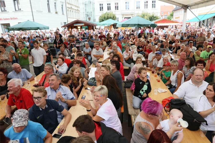 Crimmitschau: Programm für Stadtfest im August steht - Das Bühnenprogramm auf dem Marktplatz ist durchweg ein Anziehungspunkt während des Stadtfestes.