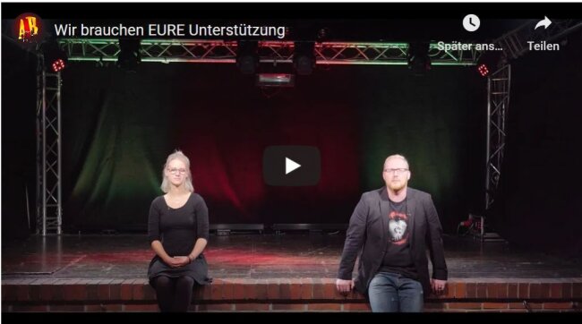 In einem Youtbe-Video wenden sich Projektmanagerin Elisabeth Gehlert und Marcel Hofmann mit einem Hilferuf an das Publikum.