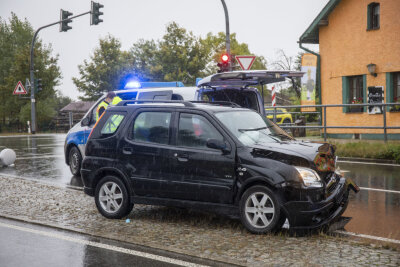 Cunersdorf: Unfall an der Kreuzung Morgensonne - 