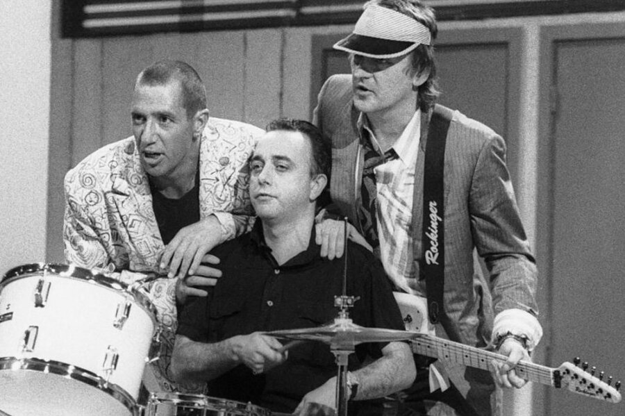 "Da Da Da": Der minimalistische Kultsong - Die Band Trio 1985 im Fernsehen bei "Wetten, dass..?": Stephan Remmler, Peter Behrens und Gerd "Kralle" Krawinkel (von links). 