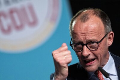 „Das Land ist aufgewühlt genug“: Wie CDU-Chef Merz in Chemnitz die Grünen verteidigte - Will die Grünen als Koalitionspartner nach der Bundestagswahl 2025 nicht ausschließen: CDU-Chef Friedrich Merz.