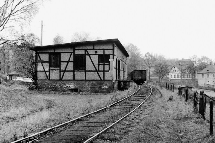 Das Monopol warf ordentlich Rendite ab - Das Foto aus dem Jahr 1965 zeigt den Gleisanschluss des Kohlen- und Holzhändlers Fritz Haugk (früher Kohlenhandel und Sägewerk Kießling). Im Hintergrund verläuft die Wildenfelser Straße.