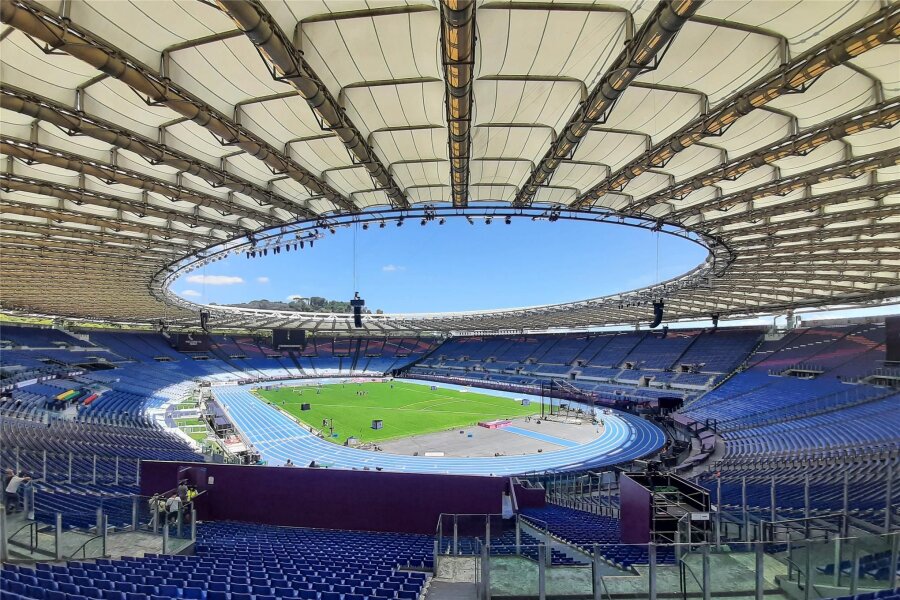 Das Tagebuch zur Leichtathletik-EM in Rom: Der Insidertipp (Teil 2) - Das riesige Stadio Olympico in Rom. Es ist nicht ganz leicht, sich auf Anhieb zurechtzufinden.