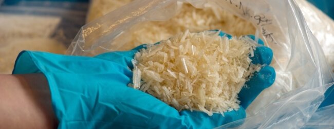 Dealer aus Döbeln hofft trotz mehrerer Anklagen auf Bewährung - Drogenfahnder stoßen immer wieder auf Crystal Meth. Das Foto zeigt einen Fund, der vor einiger Zeit in Sachsen gemacht wurde. 