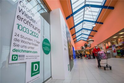 Deichmann baut Filiale im Simmel-Center in Aue um - Die Deichmann-Filiale im Simmel-Center Aue wird umgebaut. Wiedereröffnung soll am 10. März sein. 
