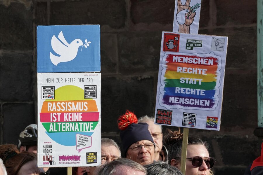Demo gegen rechts in Limbach-Oberfrohna: Wo am Samstag mit Einschränkungen zu rechnen ist - Nach dem Vorbild anderer deutscher Städte ist am Samstag auch in Limbach eine Demo gegen rechts geplant.