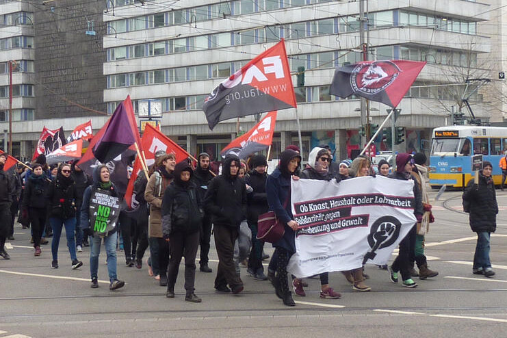 Demo in Chemnitz für Rechte von Frauen in Gefängnissen - 