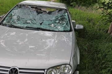 Demoliertes Auto steht seit Winter am Waldrand in Lichtenstein: Wer ist dafür zuständig? - Dieser Wagen steht am Waldrand in Lichtenstein ...
