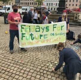 Demonstration für das Klima - Etwa 20 Jugendliche demonstrierten auf dem Markt.