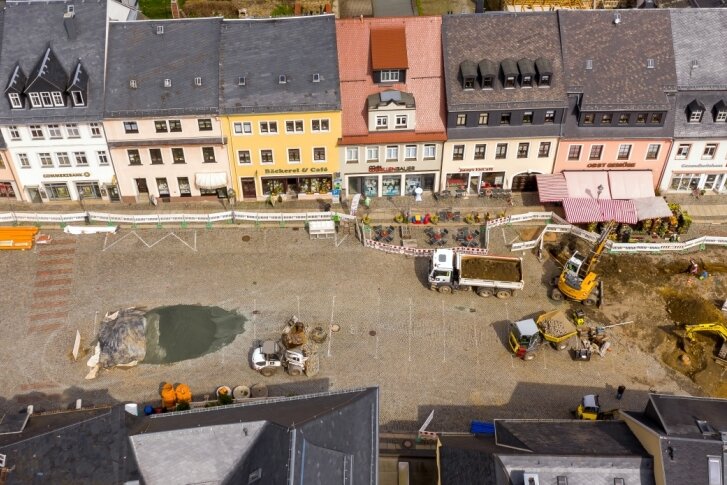 Der Bauplatz in Zschopaus Stadtzentrum - 