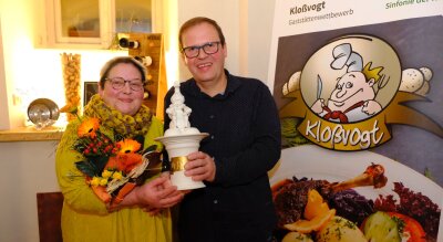 Der neue Kloßvogt ist ein Thüringer - Kerstin und Stefan Fischer vom Gasthof Wetzdorf aus Thüringen haben den Kloßvogt-Pokal 2019 gewonnen.