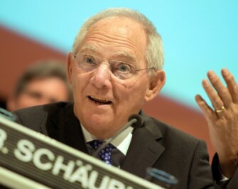 Der teure Kampf um den Länderfinanzausgleich - Bundesfinanzminister Wolfgang Schäuble (CDU) in Dresden.