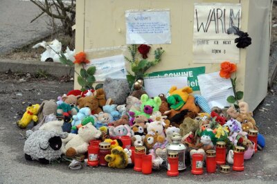 Bild vom März 2011: Viele stellten Kerzen und Plüschtiere vor dem Altkleidercontainer auf, in dem im Januar 2011 ein totes Baby gefunden worden war. 