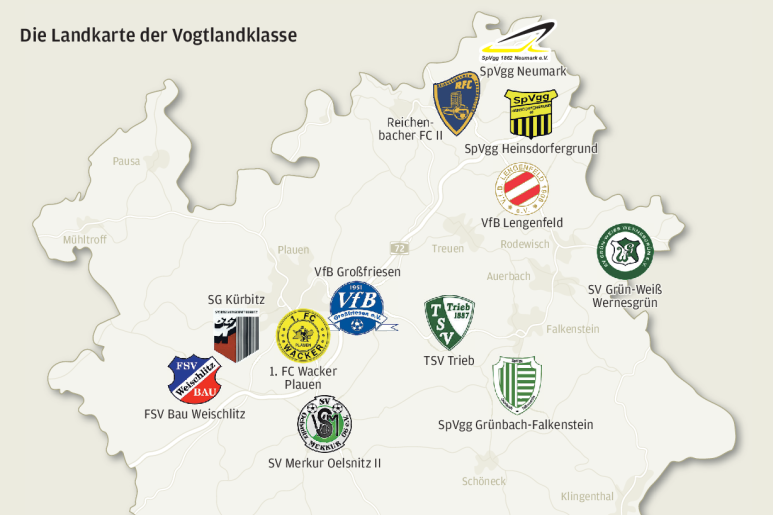 Die Liga der jungen Wilden - Übersicht: Die Landkarte der Vogtlandklasse