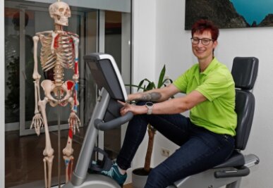 Die Neue im Physiotherapeutischen Zentrum - Heike Storch will in den neuen Physiotherapieräumen in der Stadtpassage in Hohenstein-Ernstthal für Bewegung sorgen. 