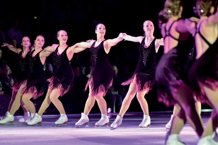 Die Weltelite zeigt Emotionen auf dem Eis - Das Synchronteam "Skating-Graces" begeisterte im vergangenen Jahr die insgesamt 2.500 Zuschauer der Eis-Gala.