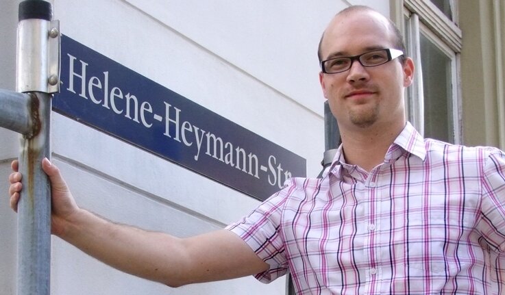 <p class="artikelinhalt">Löste mit seinem Hinweis als Bürger eine Wahlkampfposse in Zwickau aus: Lukas Roth wohnt in der Helene-Heymann-Straße. </p>