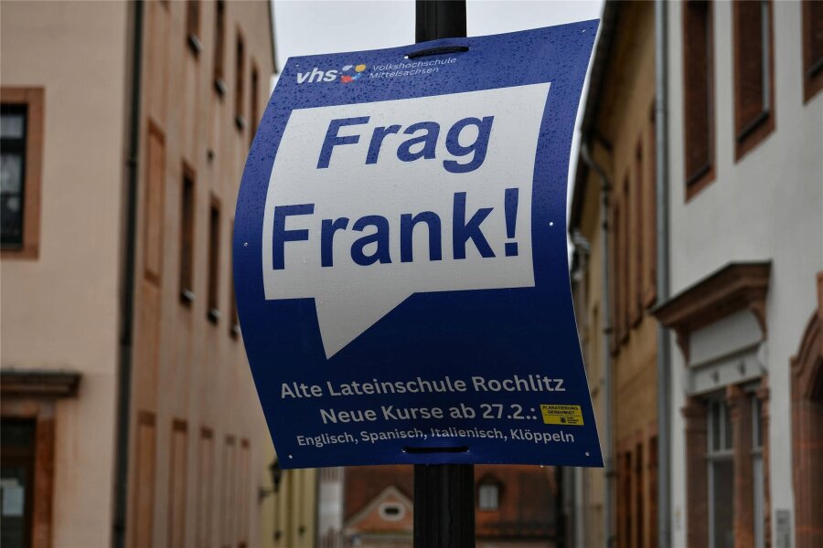 Diskussion um Plakate in Rochlitz: „Frag Frank!“ - Hä, welchen Frank? - Solche Plakate hängen seit einigen Tagen in Rochlitz und Mittweida. Was hat es mit dem Slogan auf sich?