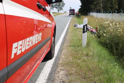 Drei Verletzte bei Motorradunfall auf S 202 bei Seifersbach - Zwei Motorräder waren an dem Unfall beteiligt.