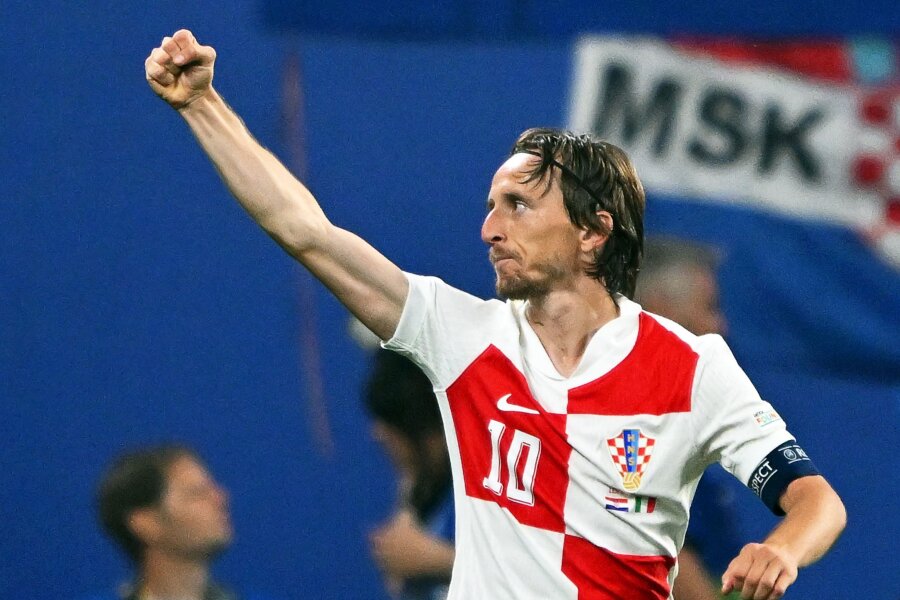 Dutzende Anzeigen nach EM-Spiel Kroatien gegen Italien - Kroatiens Luka Modric jubelt über seinen Treffer zum 1:0.