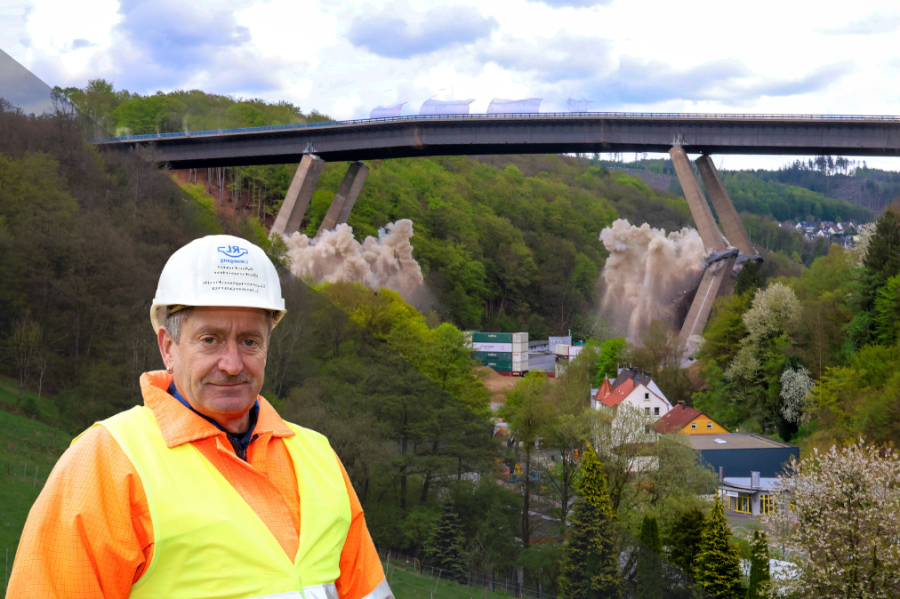 Ein gefragter Mann im In- und Ausland: Plauener sprengt Mega-Brücken, XXL-Schornsteine und Hochhäuser - 