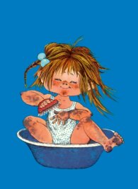 Ein glänzend neues Schrubbkatrinchen - Das Schrubbkatrinchen ist diesen Monat im Kinderbuchverlag Beltz neu erschienen. 1974 gab es die Erstauflage.