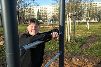 Ein Park von Bürgern für Bürger - Übergabe der Interventionsfläche im Chemnitzer Stadtteil Gablenz - Leon Szablowski hat als junger Projektleiter für einen Teil des Parks aktiv zur Gestaltung beigetragen.