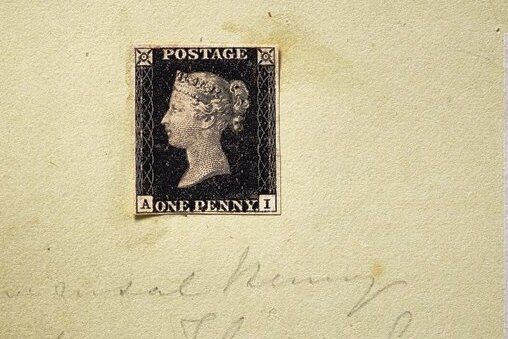 Eine "Penny Black" von 1840. 
