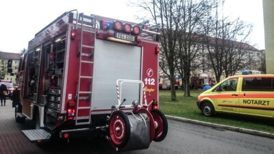 Ein Verletzter bei Wohnungsbrand in Freiberg - 