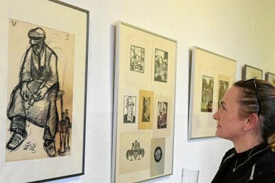 Eine Ausstellung in Stollberg erinnert an den Künstler Walter Schurig - Auch die Stollbergerin Kerstin Uhlmann hat bei der Auswahl und Anordnung der Motive mitgeholfen. 
