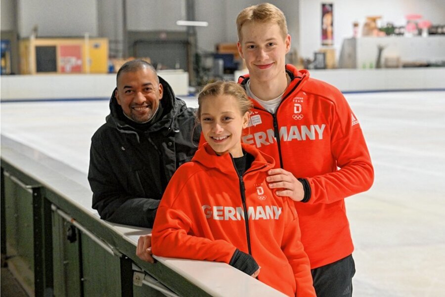 Eiskunstlauf-Weltmeister Robin Szolkowy zurück in Chemnitz - Letizia Roscher und Luis Schuster werden seit Sommer vom einstigen Weltklasseathleten Robin Szolkowy betreut. 