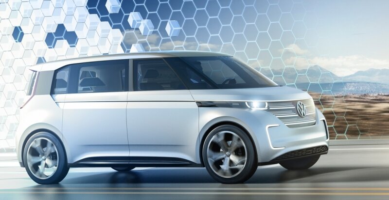 Elektronik-Messe CES wird zum Indikator der Automobil-Zukunft - Auf der CES wurde die Studie des elektrischen Prototyps Volkswagen Budd-e präsentiert.