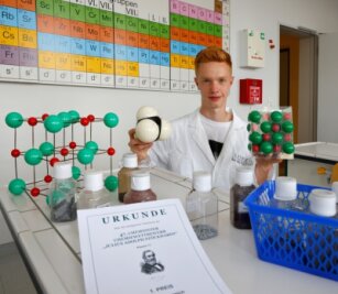 Elftklässler glänzt bei Chemiewettbewerb - Tom Eisenreich hat beim Stöckhardt-Wettbewerb den 1. Platz erreicht. Doch ihn interessiert nicht nur Chemie. 
