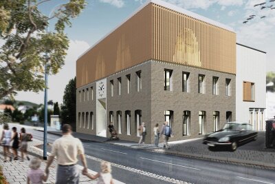 Ellefelder Bürgerzentrum: Umbau soll im Juli starten - Die Projektskizze für das geplante Bürgerzentrum an der Ellefelder Hauptstraße 34. 