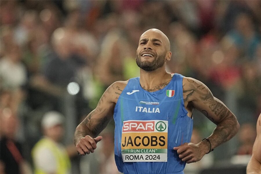 EM-Gastgeber Italien lässt in Rom die Muskeln spielen - Lamont Marcell Jacobs verteidigte seinen Titel über 100 Meter.