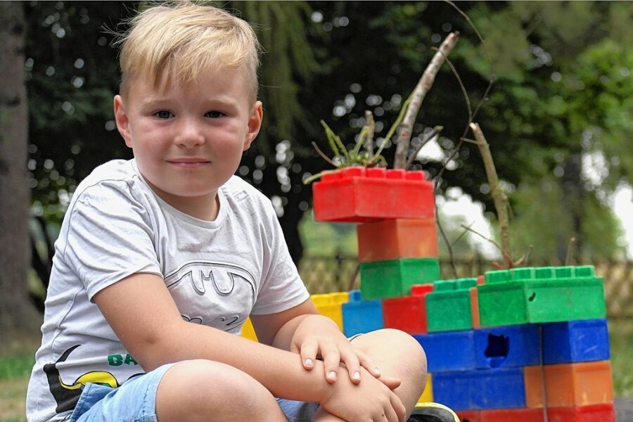 Der sechsjährige Benny Bergler war fünf Jahre in der Geringswalder Kita "Pfiffikusland". Er wird in Hartha zur Schule gehen.