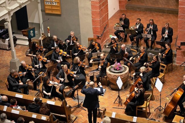 Ensemble Amadeus will mit hochkarätigen Gästen feiern - Das Ensemble Amadeus unter Leitung von Normann Kästner, hier bei einem Konzert in der St.-Martinskirche Meerane, wird nächstes Jahr 25 Jahre alt.