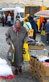 "Erika" mischt den Wochenmarkt auf - Hannelore Rößler (80) besuchte als "Erika" den Hohenstein-Ernstthaler Wochenmarkt. 