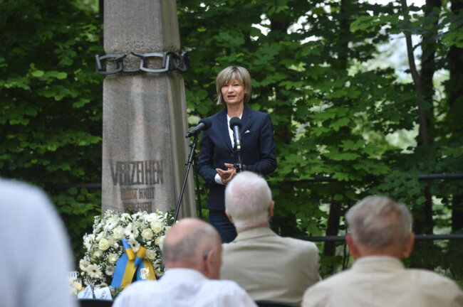 Oberbürgermeisterin Barbara Ludwig (SPD) auf der Gedenkveranstaltung.