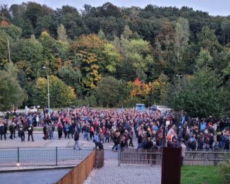 Erneut Demonstrationen im Erzgebirgskreis - Demo in Schwarzenberg