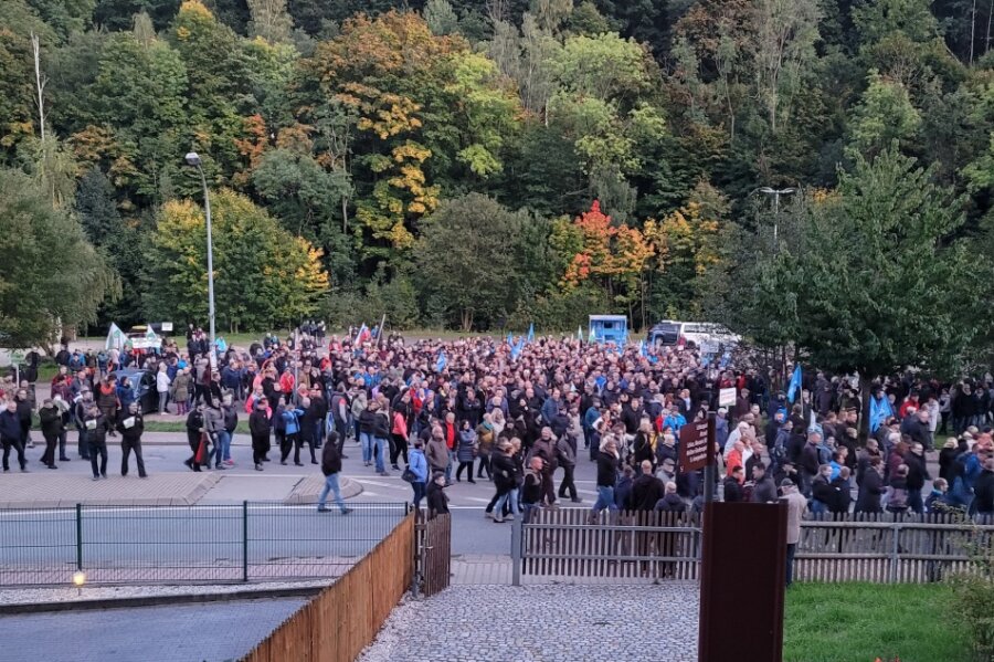 Erneut Demonstrationen im Erzgebirgskreis - Demo in Schwarzenberg