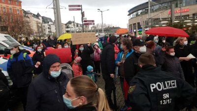 Erneut Protest-Demo gegen Corona-Maßnahmen in Plauen - 200 Personen sind für die Veranstaltung zugelassen. 