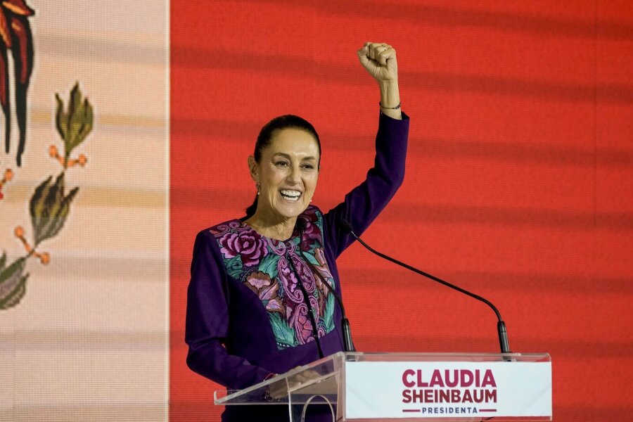 Erste Präsidentin in der Geschichte Mexikos gewählt - Die linke Regierungskandidatin Claudia Sheinbaum galt als Favoritin bei der Präsidentenwahl in Mexiko. Laut vorläufigen Teilergebnissen erhielt sie die meisten Stimmen.