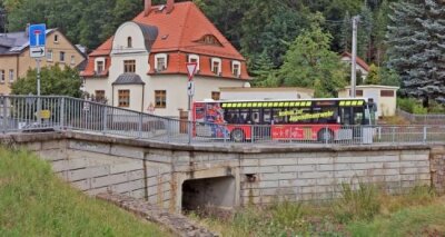 Erste Straßensperrung an Schmutzlerbrücke - Die Schmutzlerbrücke im Mülsener Ortsteil Ortmannsdorf